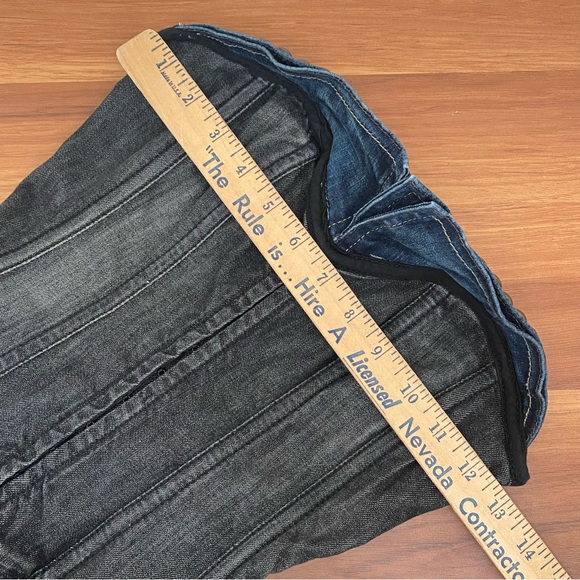 GUESS Project Runway “Natazha” Corset Lace-up Studded Denim Dress Size 1 (XS) - Picture 9 of 16